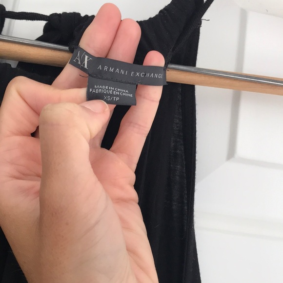 Armani Exchange Black Halter Top Summer Dress - Picture 2 of 5